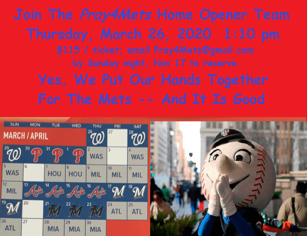 Pray4Mets Home Opener 2020